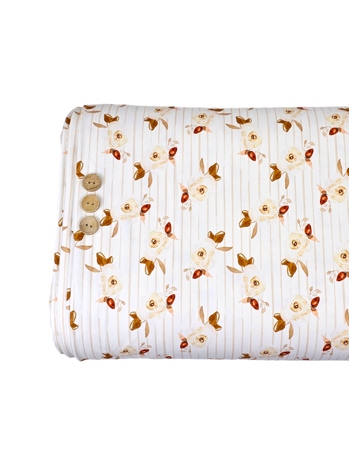 *Unique Design* LOU LOU Watercolor Rose Stripe White