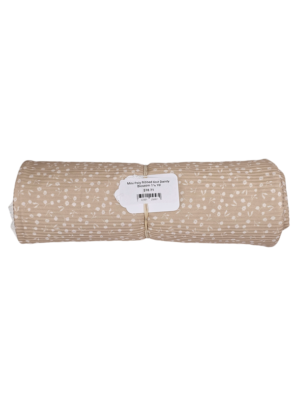 Mini Poly Ribbed Knit Dainty Blossom 1⅞ Yd