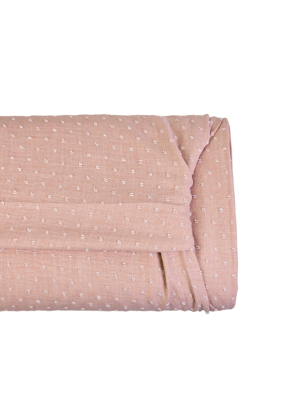 Linen Swiss Dot Neutral Blush