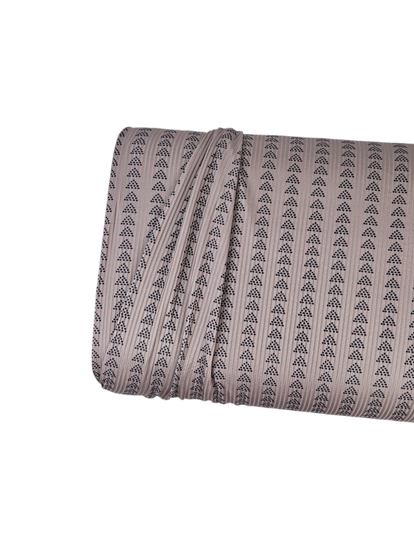 *Unique Design* Mini Poly Ribbed Knit Dotted Arrows Desert Sand