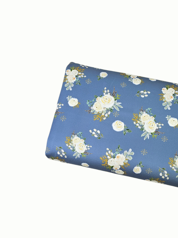 *Unique Design* Liverpool Gilded Rose Denim Blue