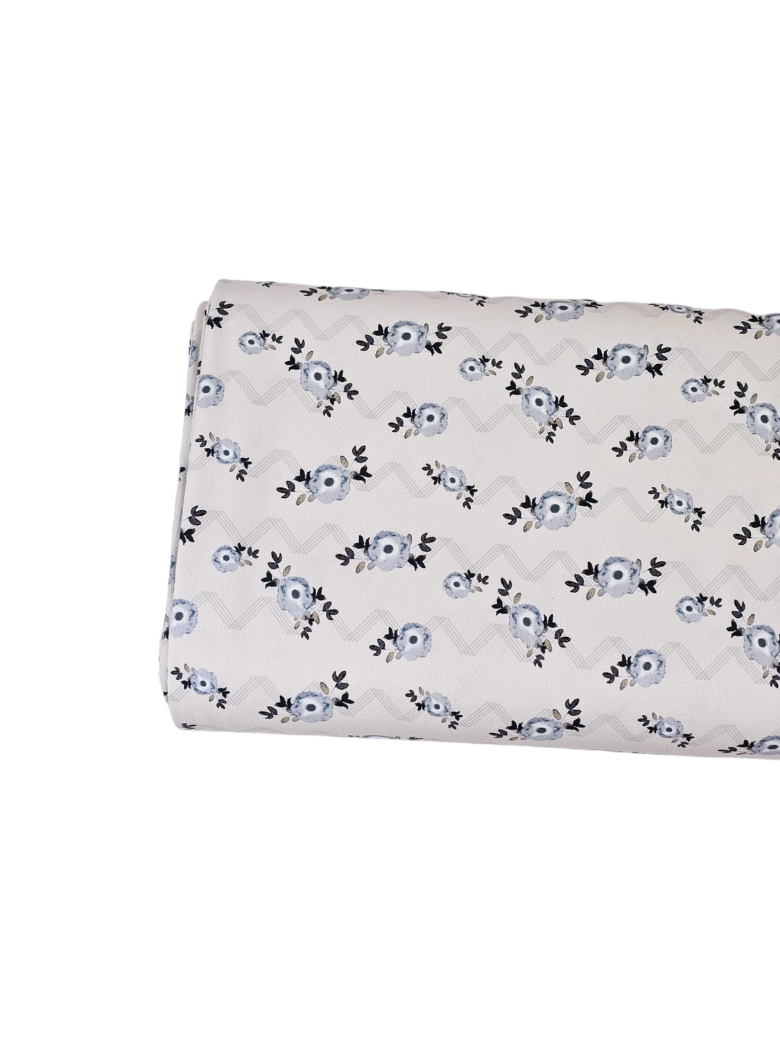 * Unique Design * Cloud Poly Chevron Floral Gray