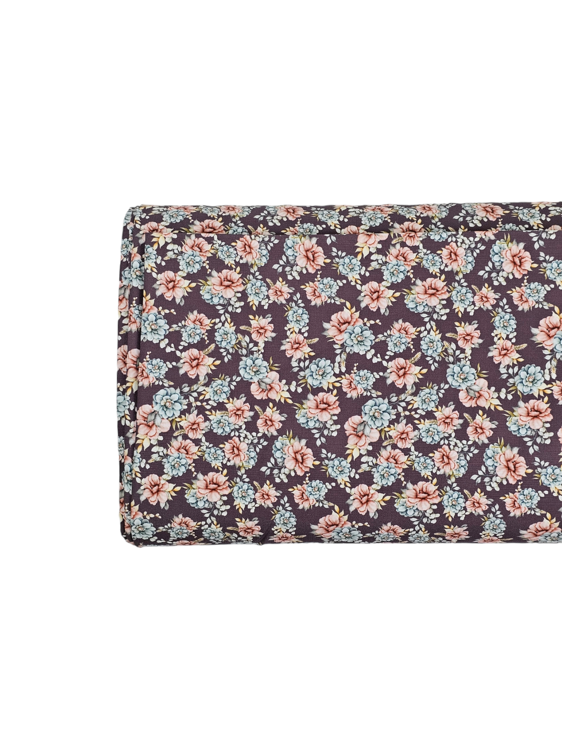 * Unique Design * Poly Slub Vintage Floral Rich Plum