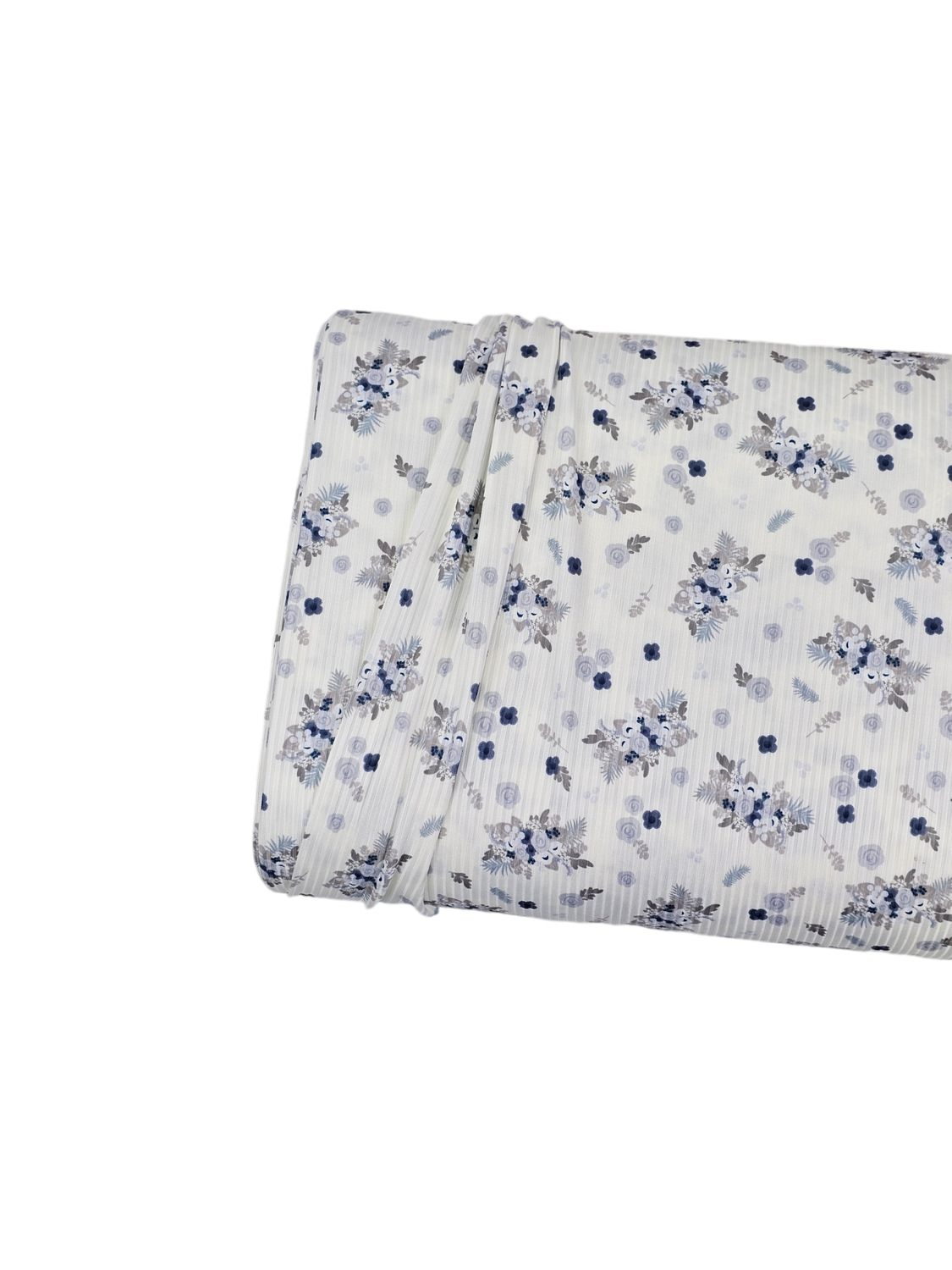 * Unique Design * Mini Poly Ribbed Knit Simple Floral Winter Ice