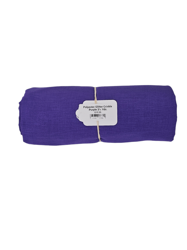 Polyester Glitter Crinkle Purple 3⅓ Yds.