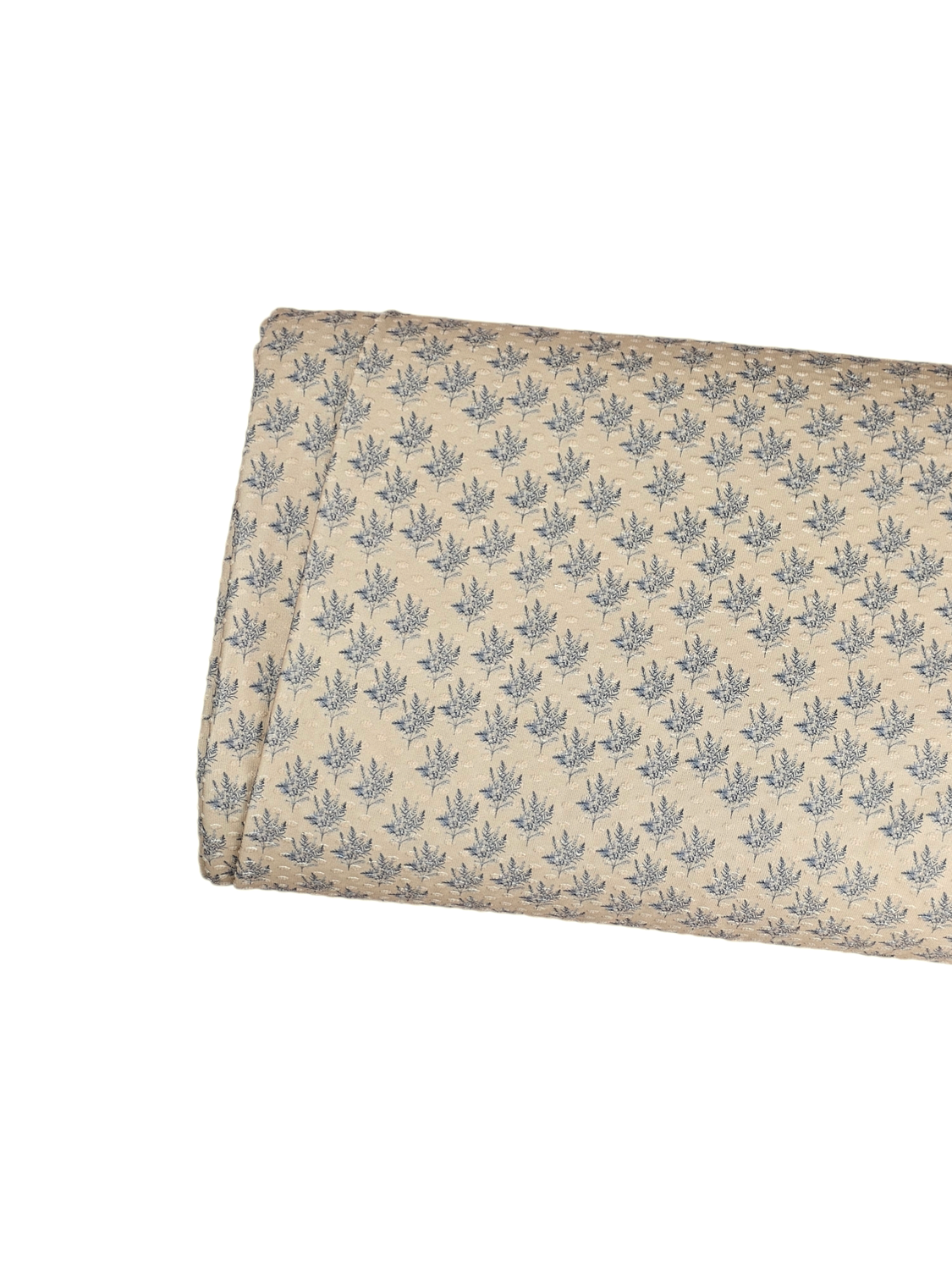 *Unique Design* Swiss Dot Knit Silvery Sprigs Tan