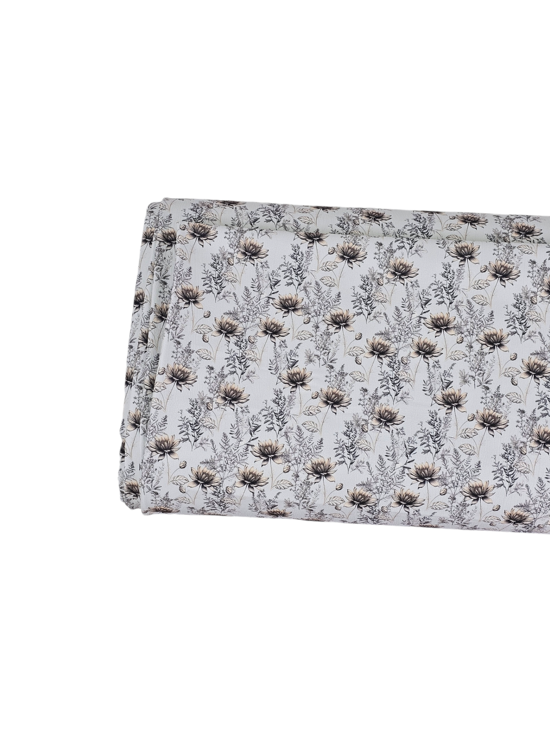 *Unique Design* Cloud Poly Misty Tan Flora Light Blue