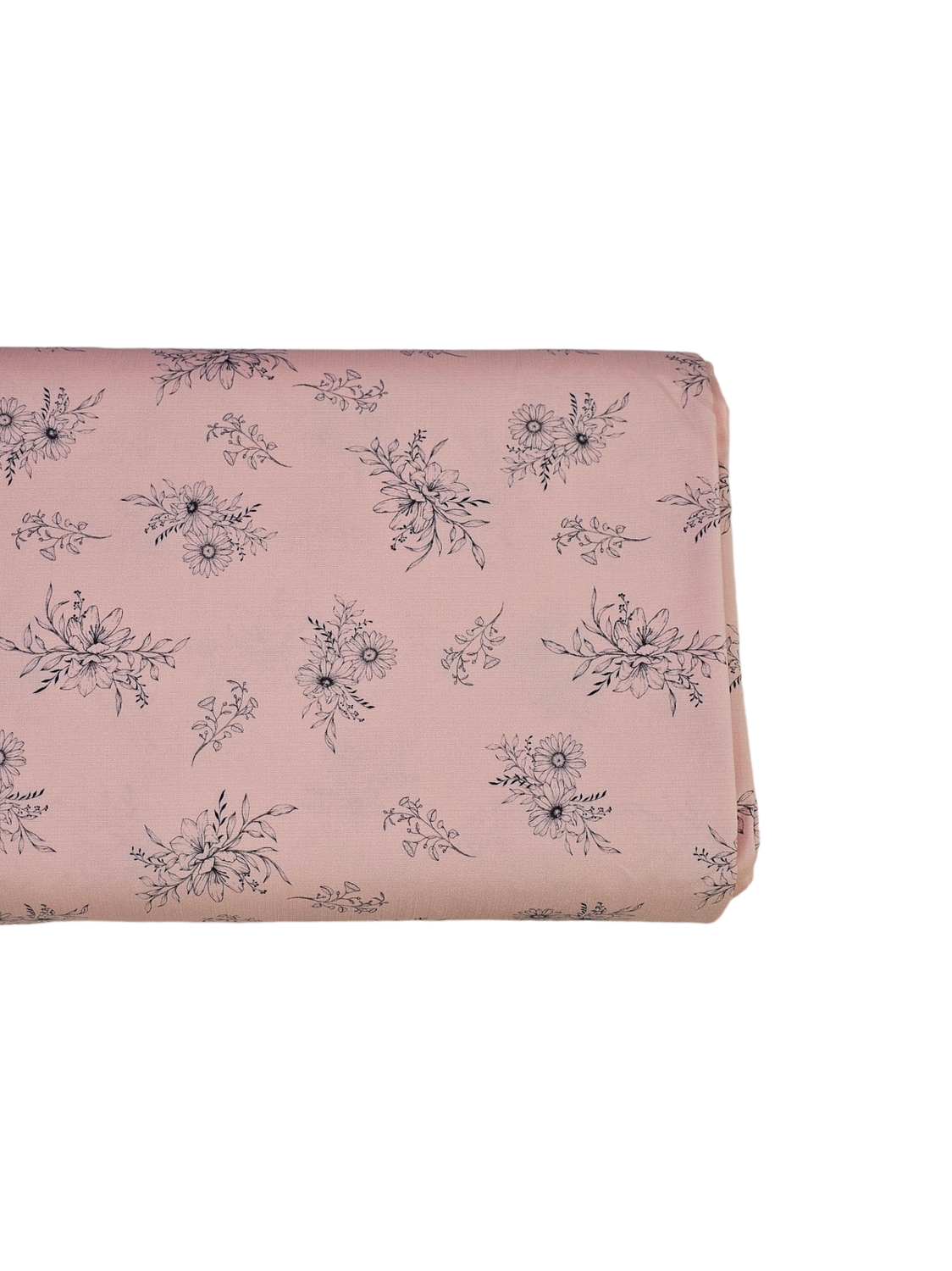 *Unique Design* Poly Slub Shadow Bloom Light Pink