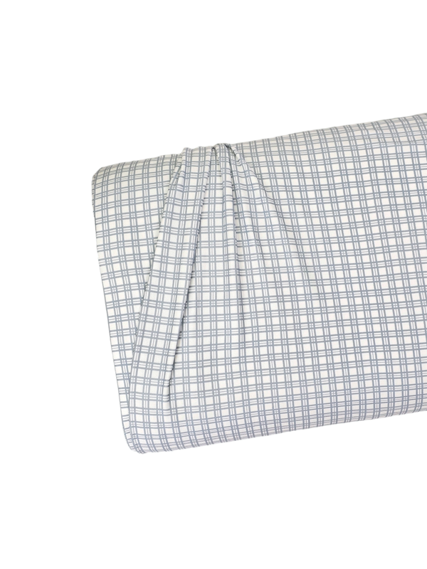 *Unique Design* Single Brushed Poly Mini Plaid Light Blue
