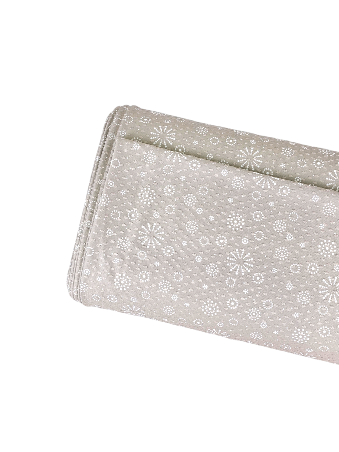 *Unique Design* Swiss Dot Knit Snowflake Symphony Beige