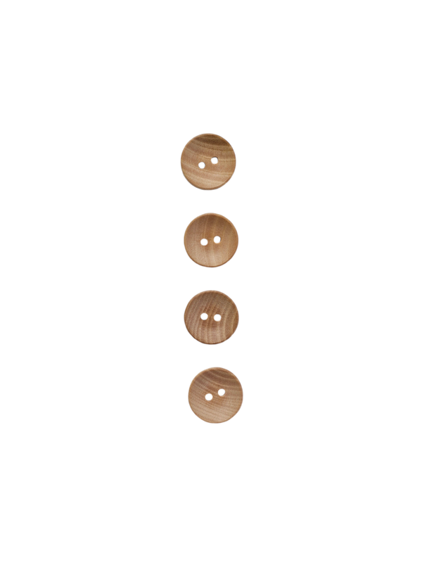 Natural Wooden Buttons 15mm Light Windsor Tan