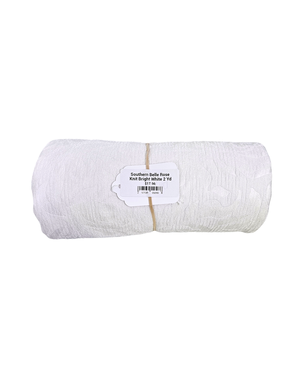 Southern Belle Rose Knit Bright White 2 Yd