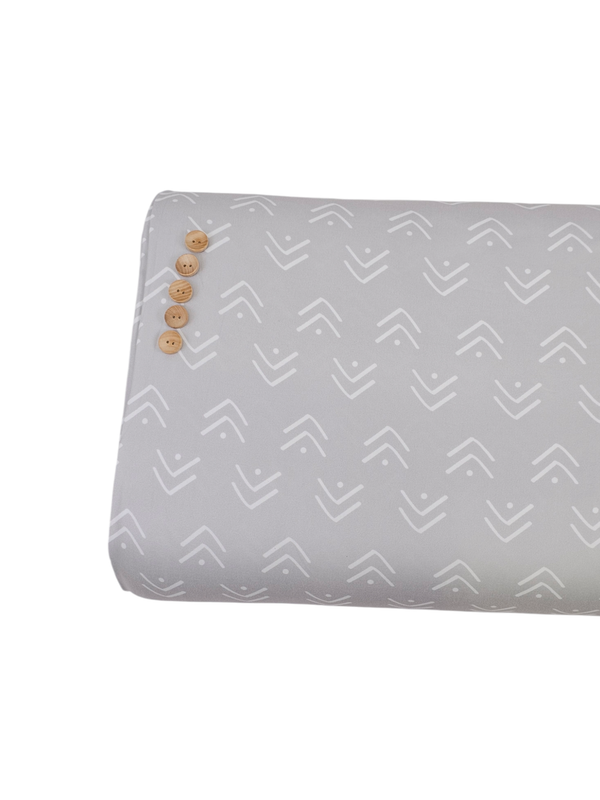 Double Brushed Poly Dot &amp; Dart Light Gray