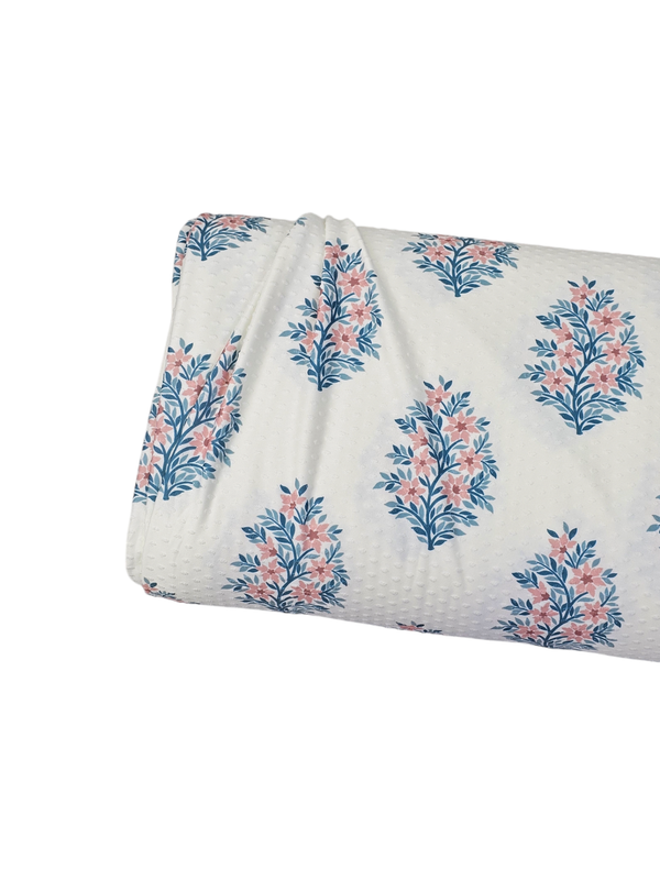 Swiss Dot Knit Dusty Floral Plant