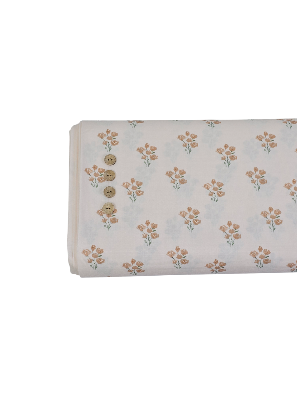 *Unique Design*Poly Slub Wildflower Cluster Terracotta