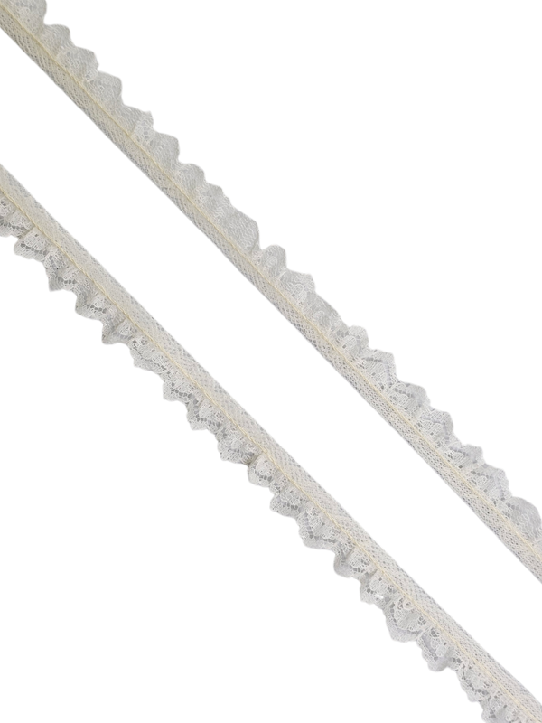 1/2&quot; Ivory Ruffle Lace