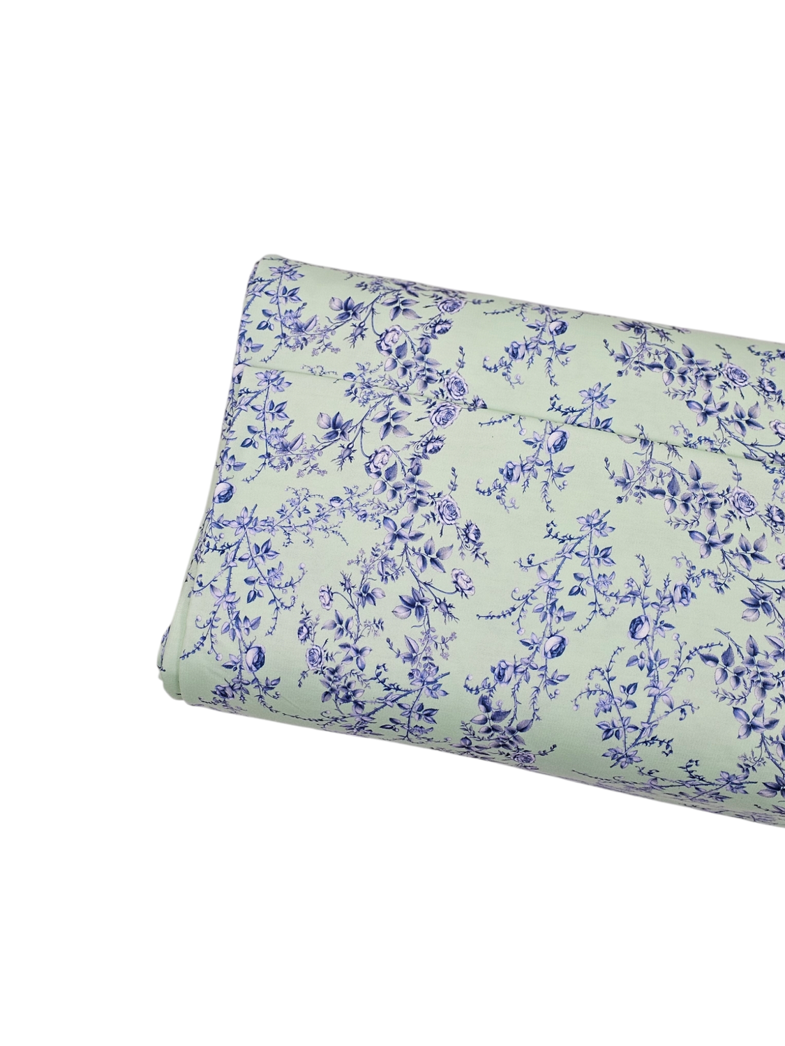 * Unique Design * French Terry Vintage Bloom Mint Green