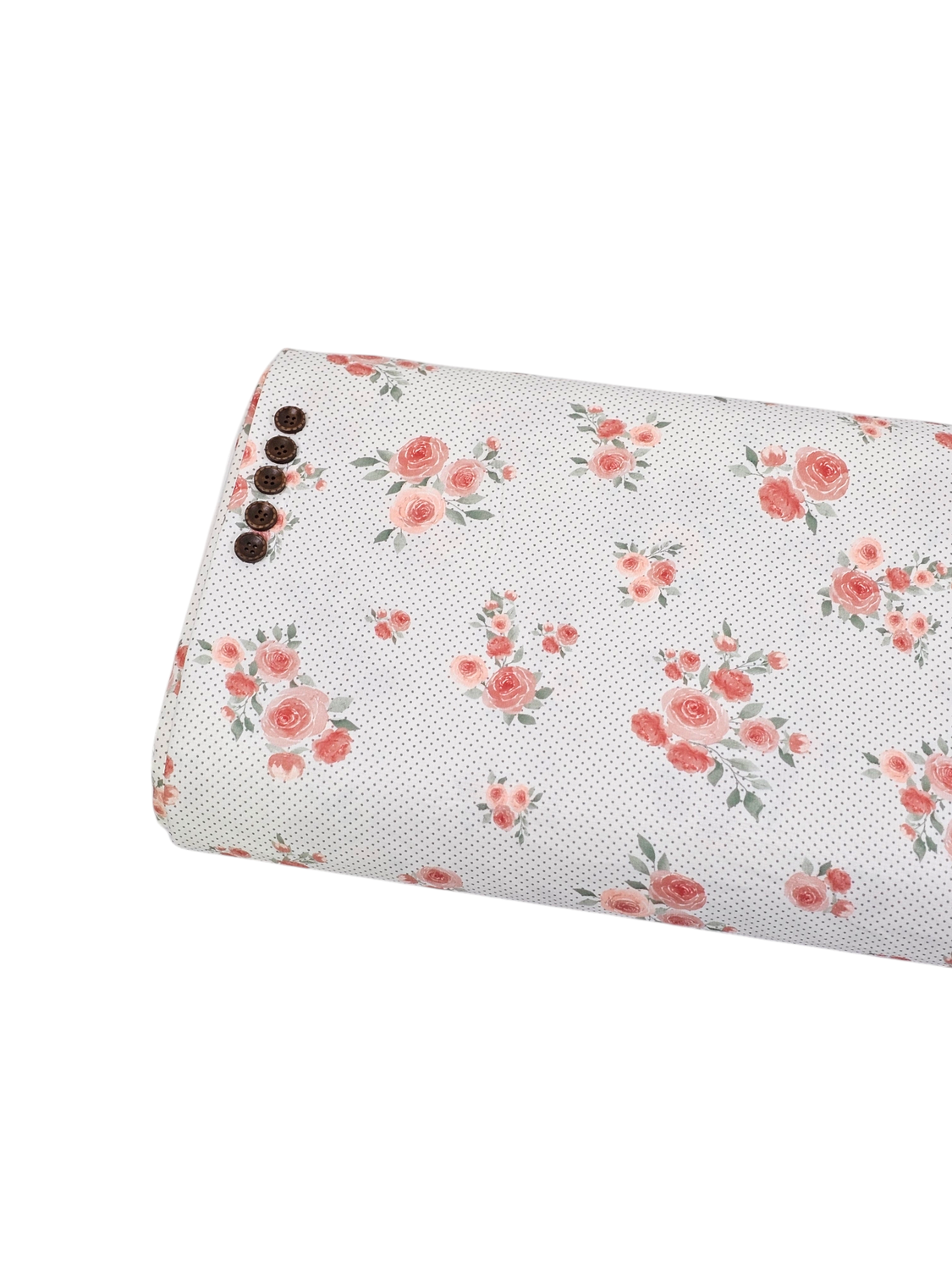 *Unique Design* Poly Slub Dotted Rose Cluster Mauve