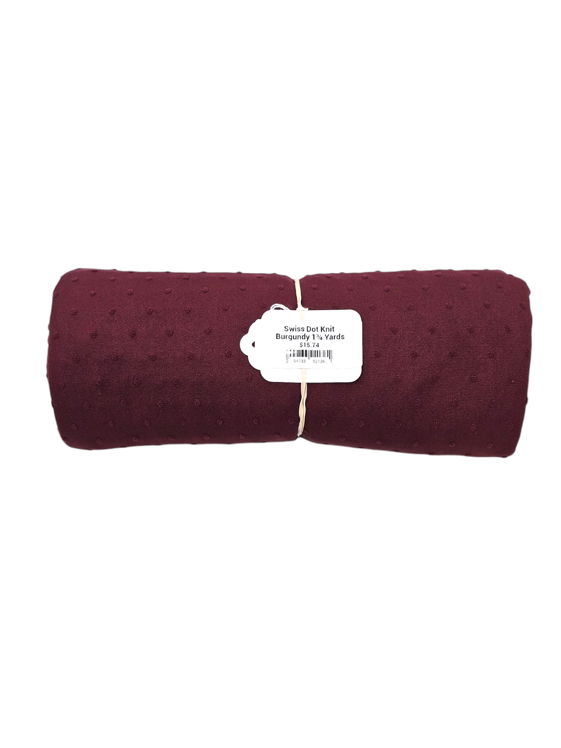 Swiss Dot Knit Burgundy 1¾ Yards