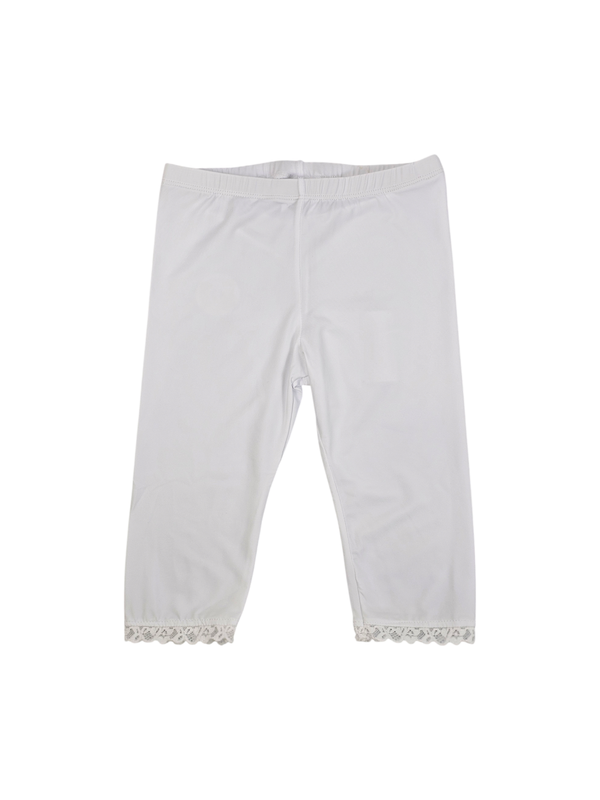 White 3/4 Length Leggings 4T