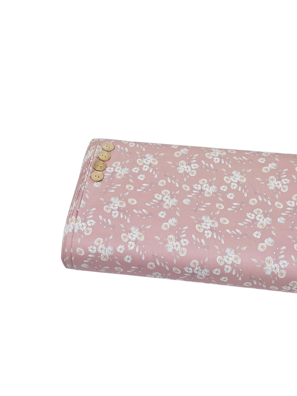 *Unique Design* Poly Slub Victorian Garden Pink