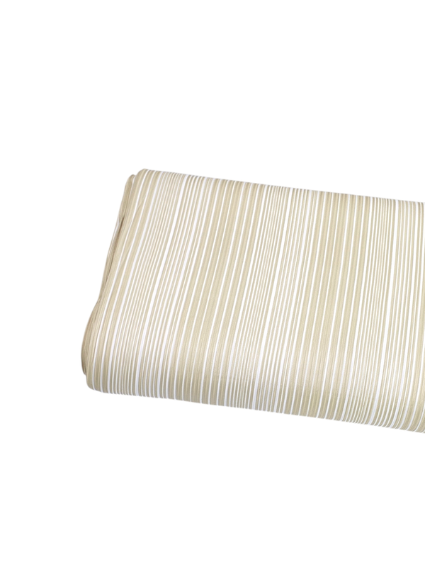 *Unique Design* Mini Poly Ribbed Knit Beige Stripes