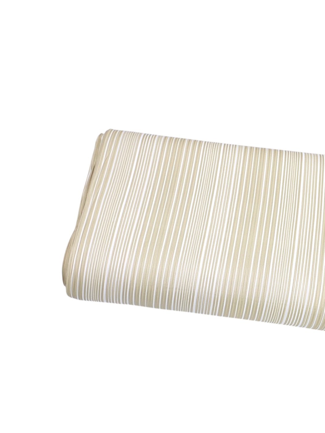 *Unique Design* Mini Poly Ribbed Knit Beige Stripes