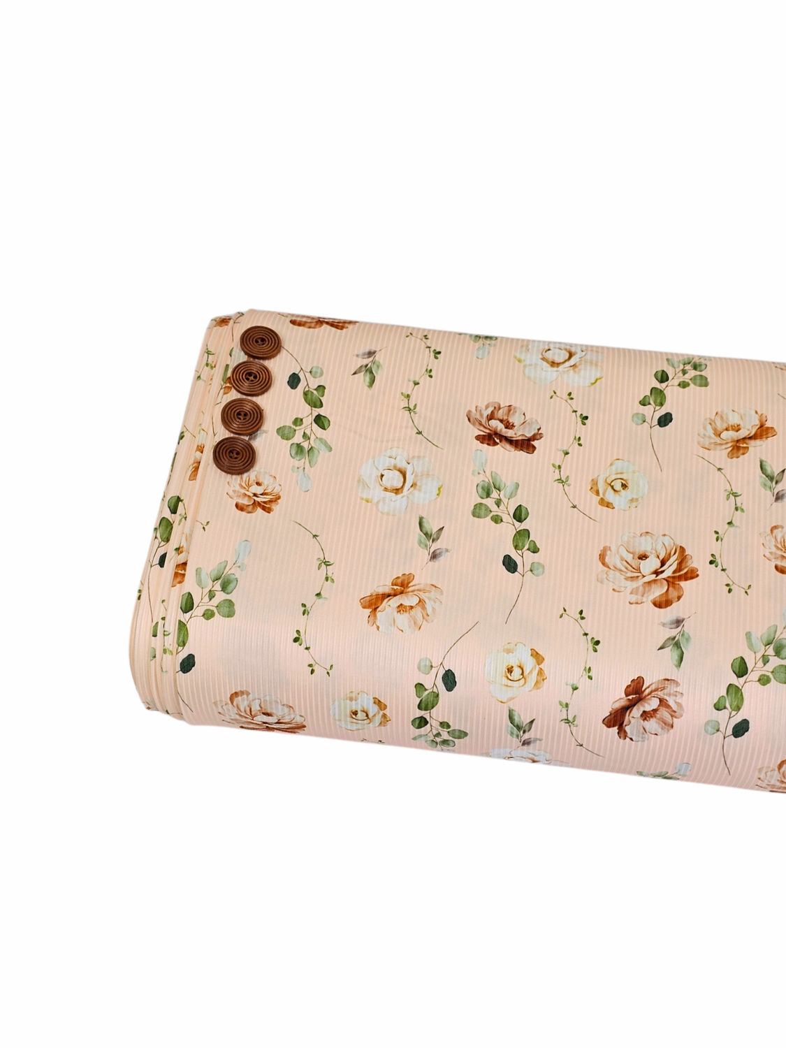 * Unique Design * Mini Poly Ribbed Knit Graceful Garden Peach