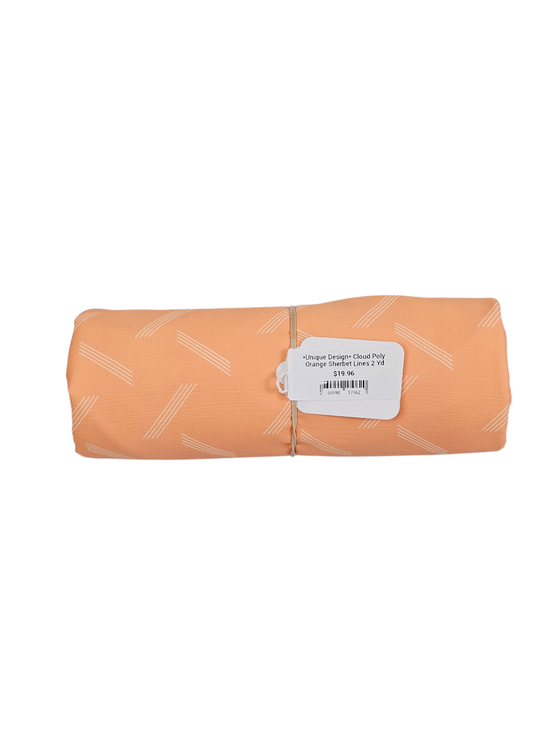 *Unique Design* Cloud Poly Orange Sherbet Lines 2 Yd