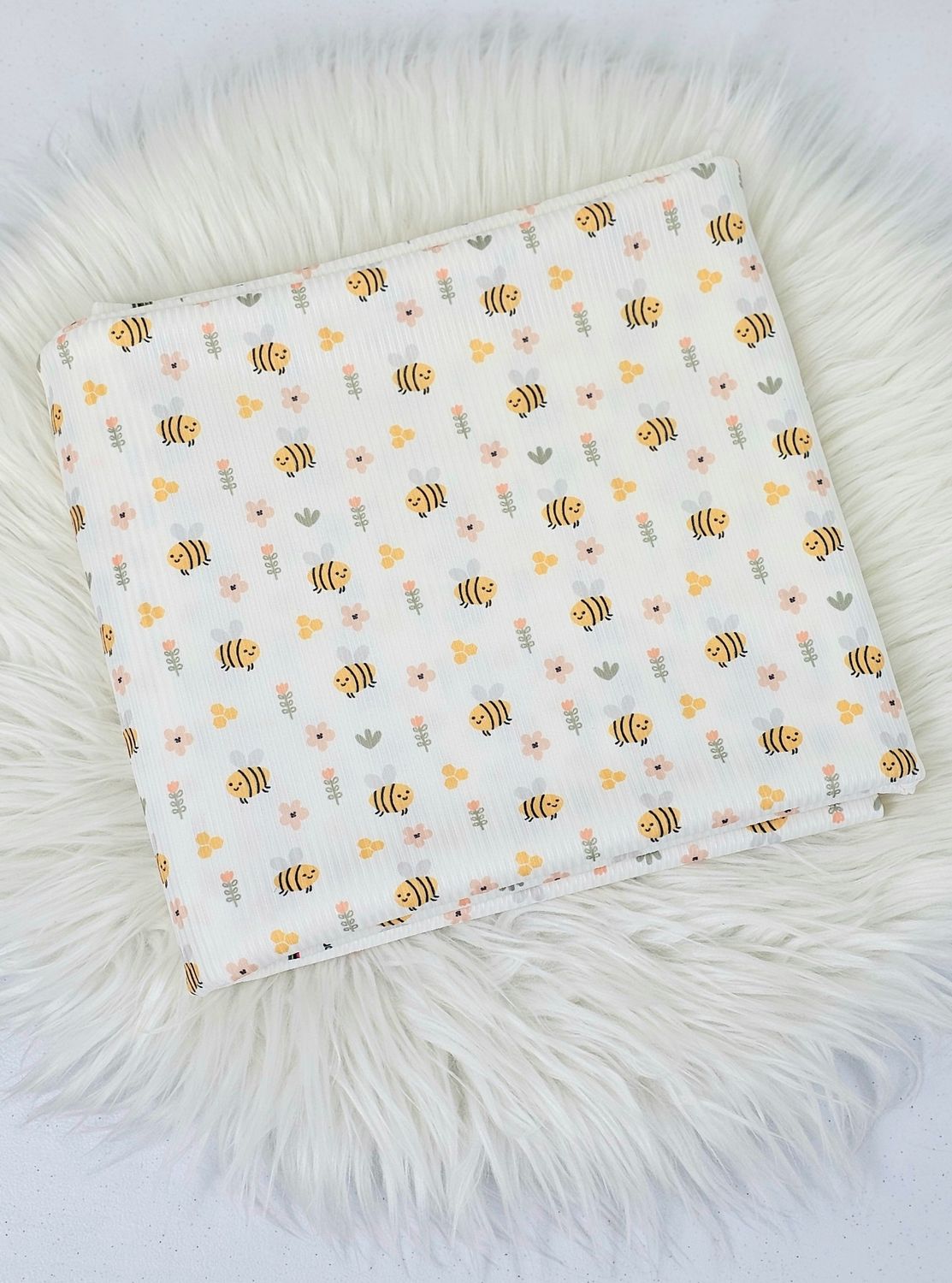 * Unique Design * Mini Poly Ribbed Knit Bee&#39;s &amp; Blossoms