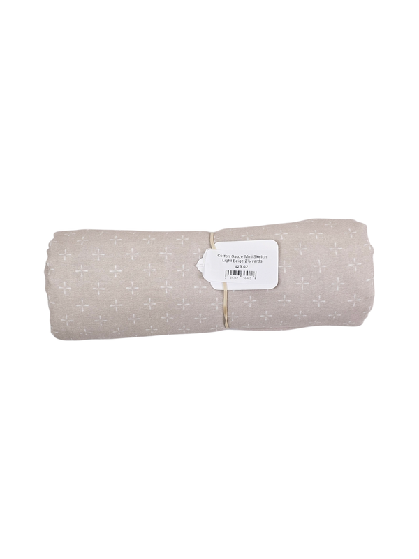 Cotton Gauze Mini Sketch Light Beige 2⅓ yards