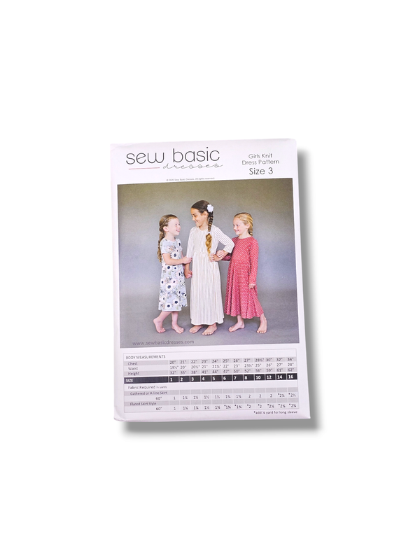 Girls Knit Dress Pattern Size 3