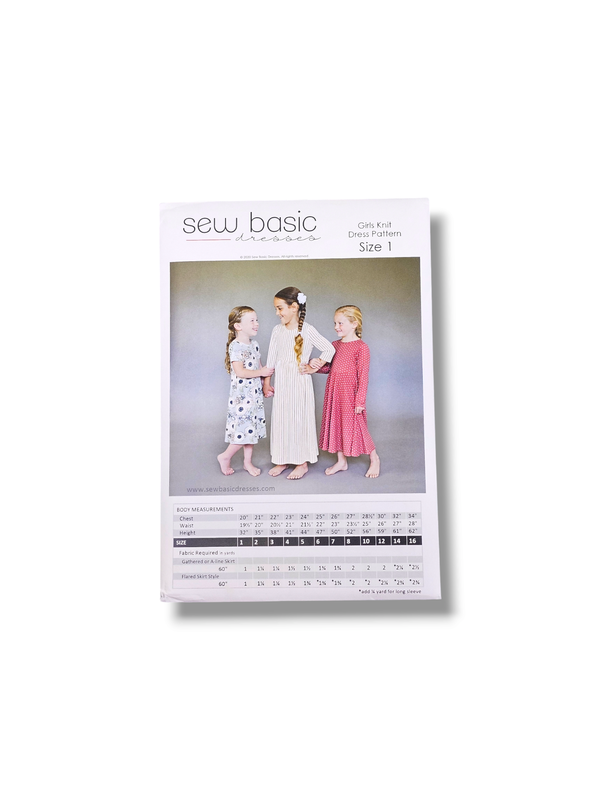 Girls Knit Dress Pattern Size 1