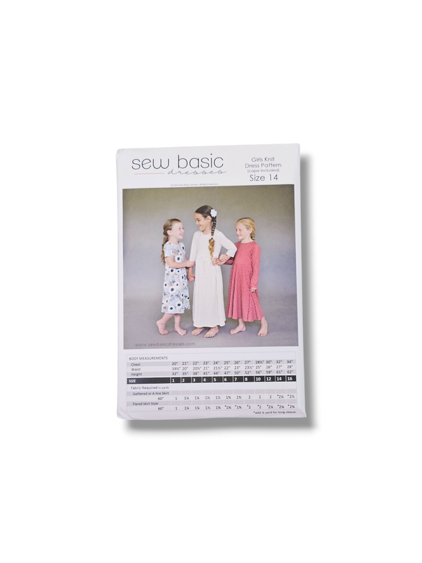 Girls Knit Dress Pattern Size 14