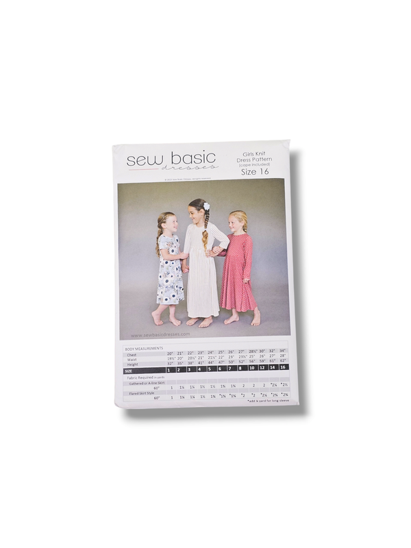 Girls Knit Dress Pattern Size 16