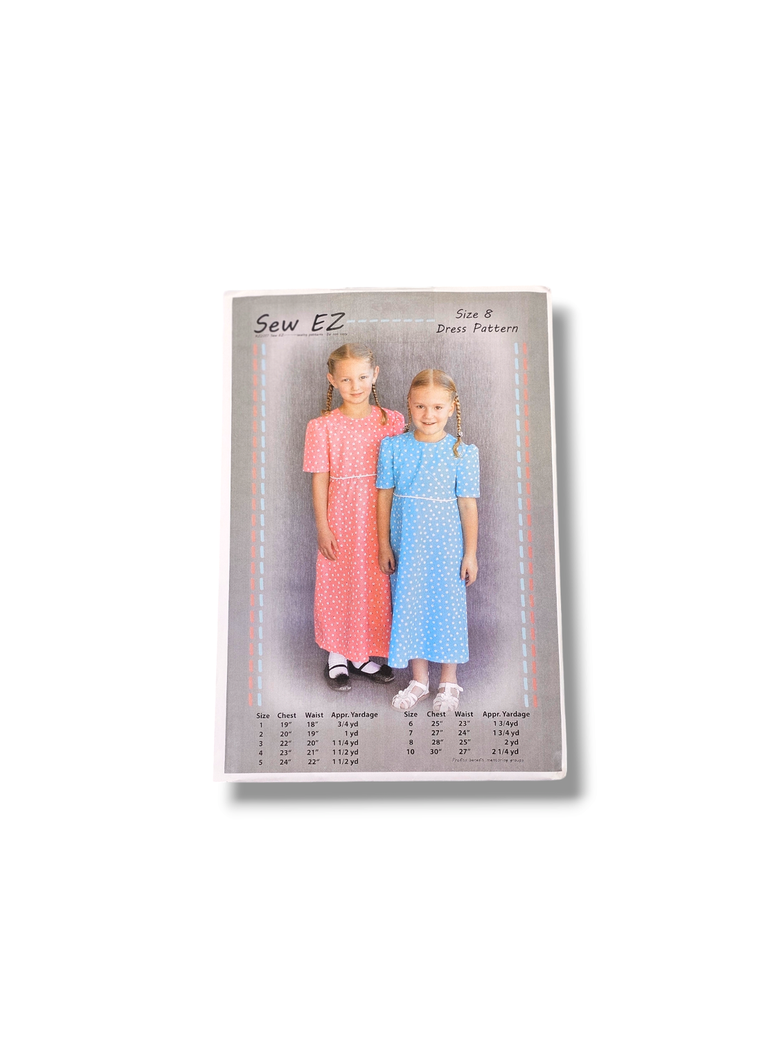 Sew EZ Girls Pattern Size 8