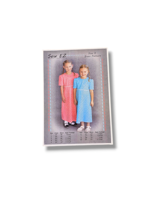 Sew EZ Pattern Girls Size 3