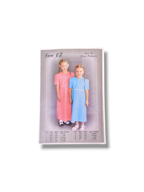 Sew EZ Girls Pattern Size 10