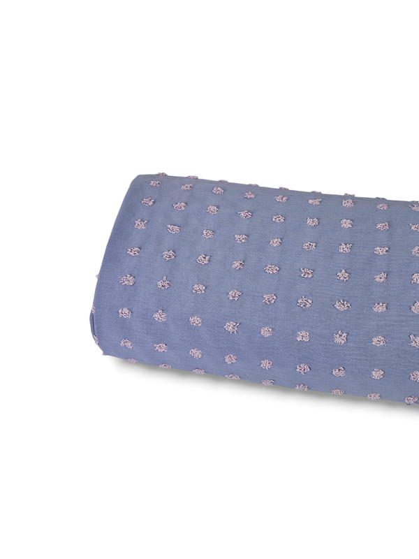 Penny Size Poly Swiss Dot Mountain Blue