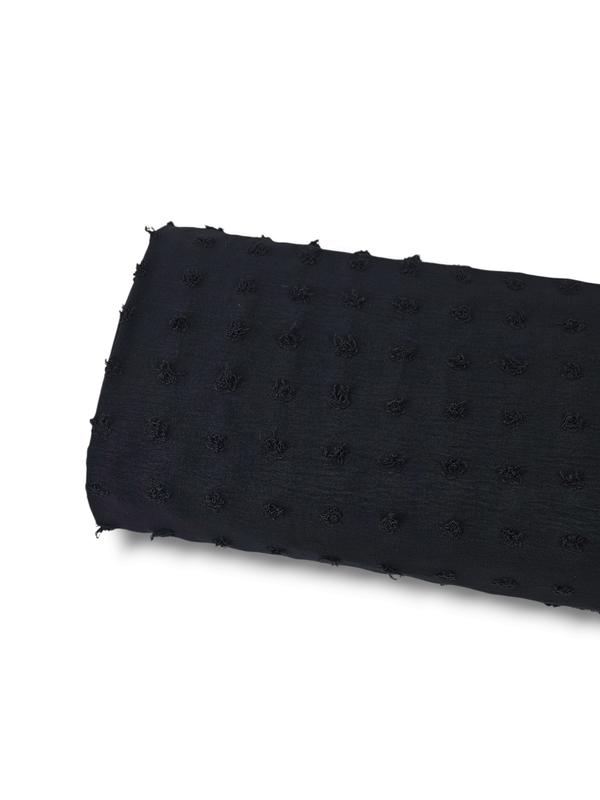 Penny Size Poly Swiss Dot Black