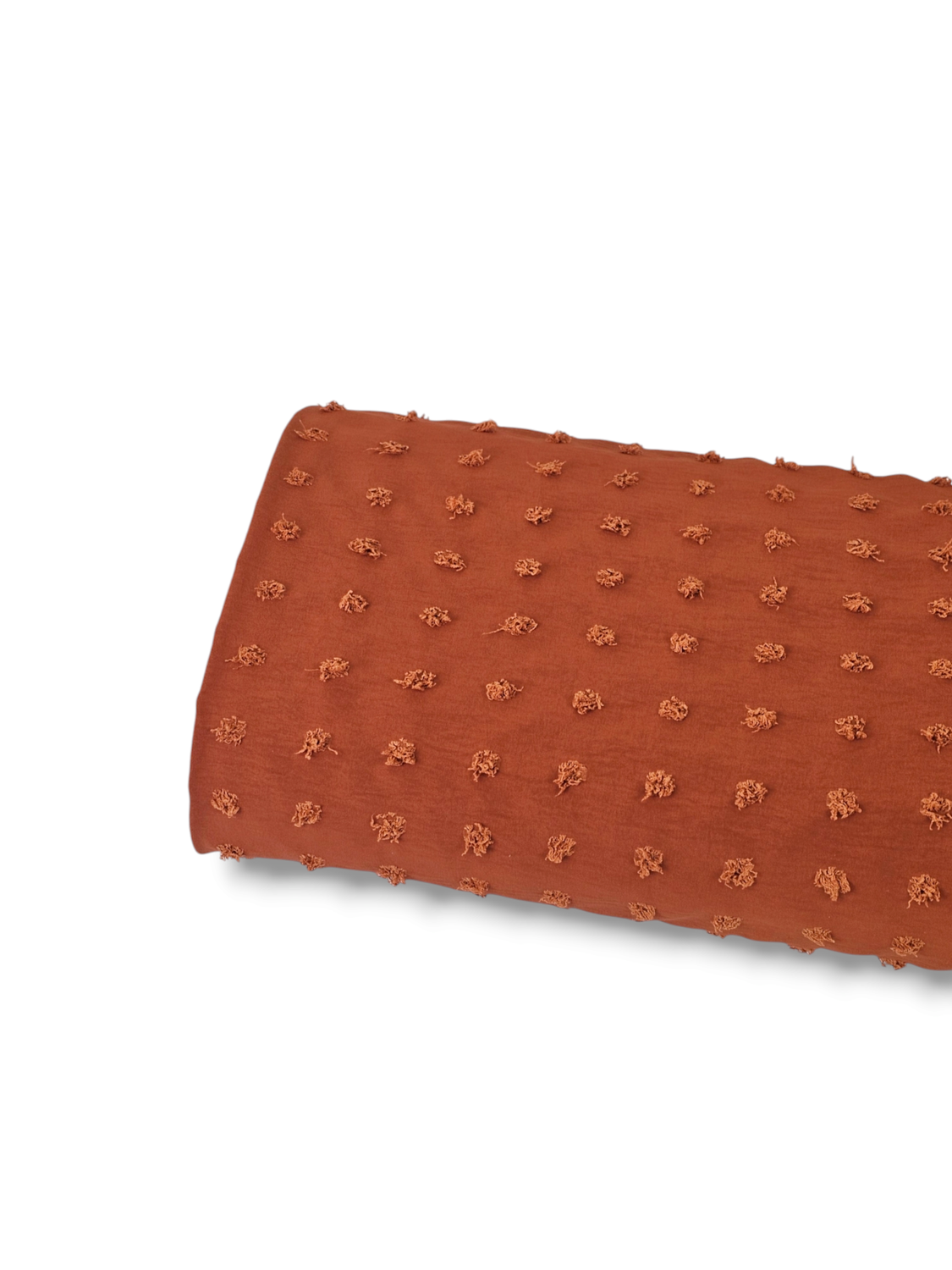 Penny Size Poly Swiss Dot Sienna Brown