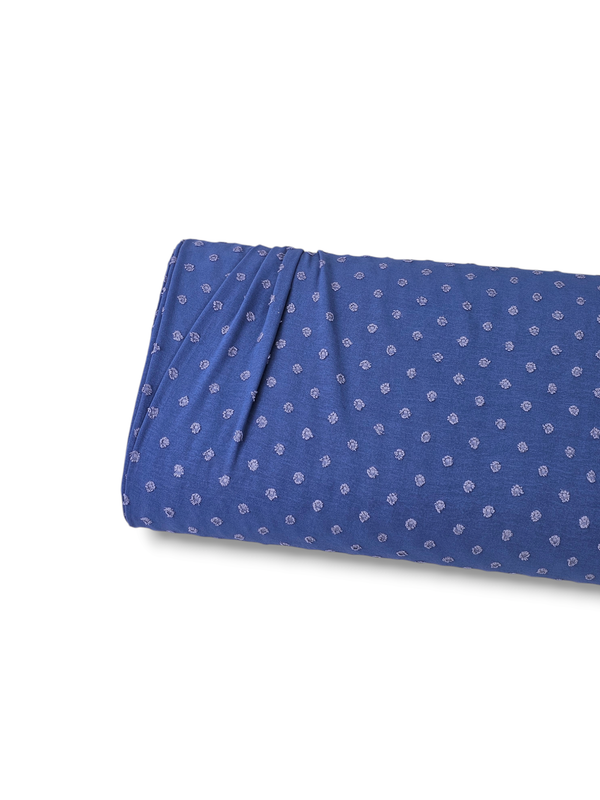 Round Swiss Dot Dusty Blue