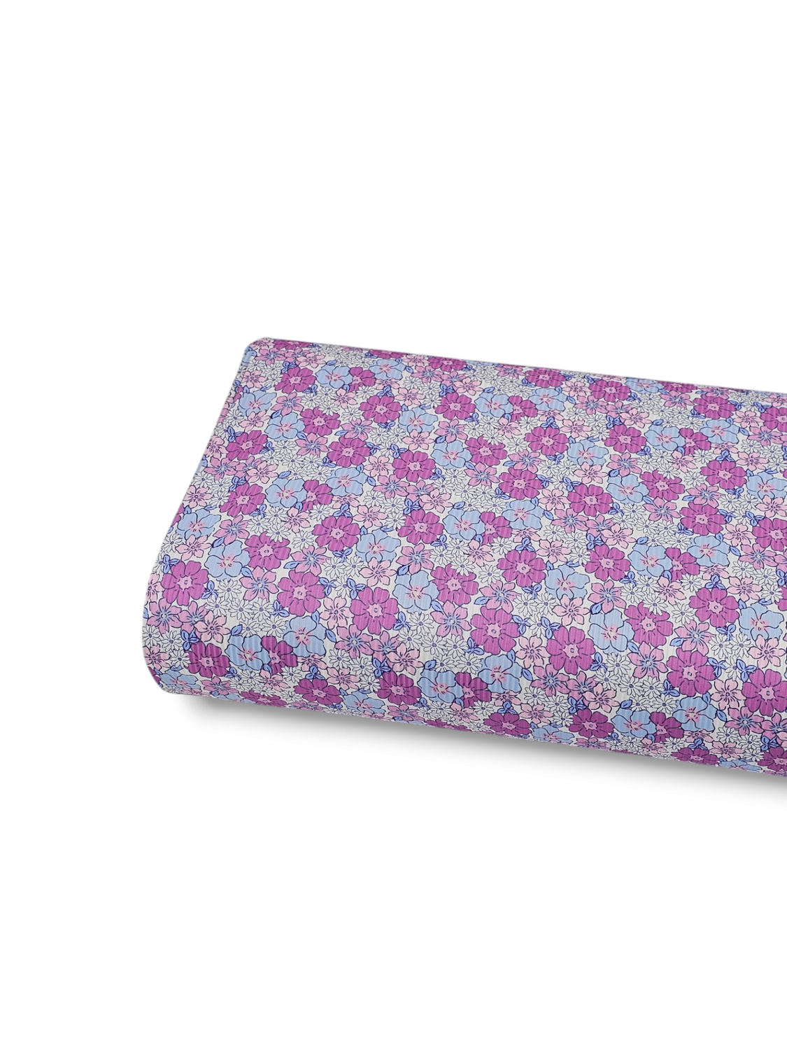 * Unique Design * Mini Poly Ribbed Knit Wildflower Burst Orchid