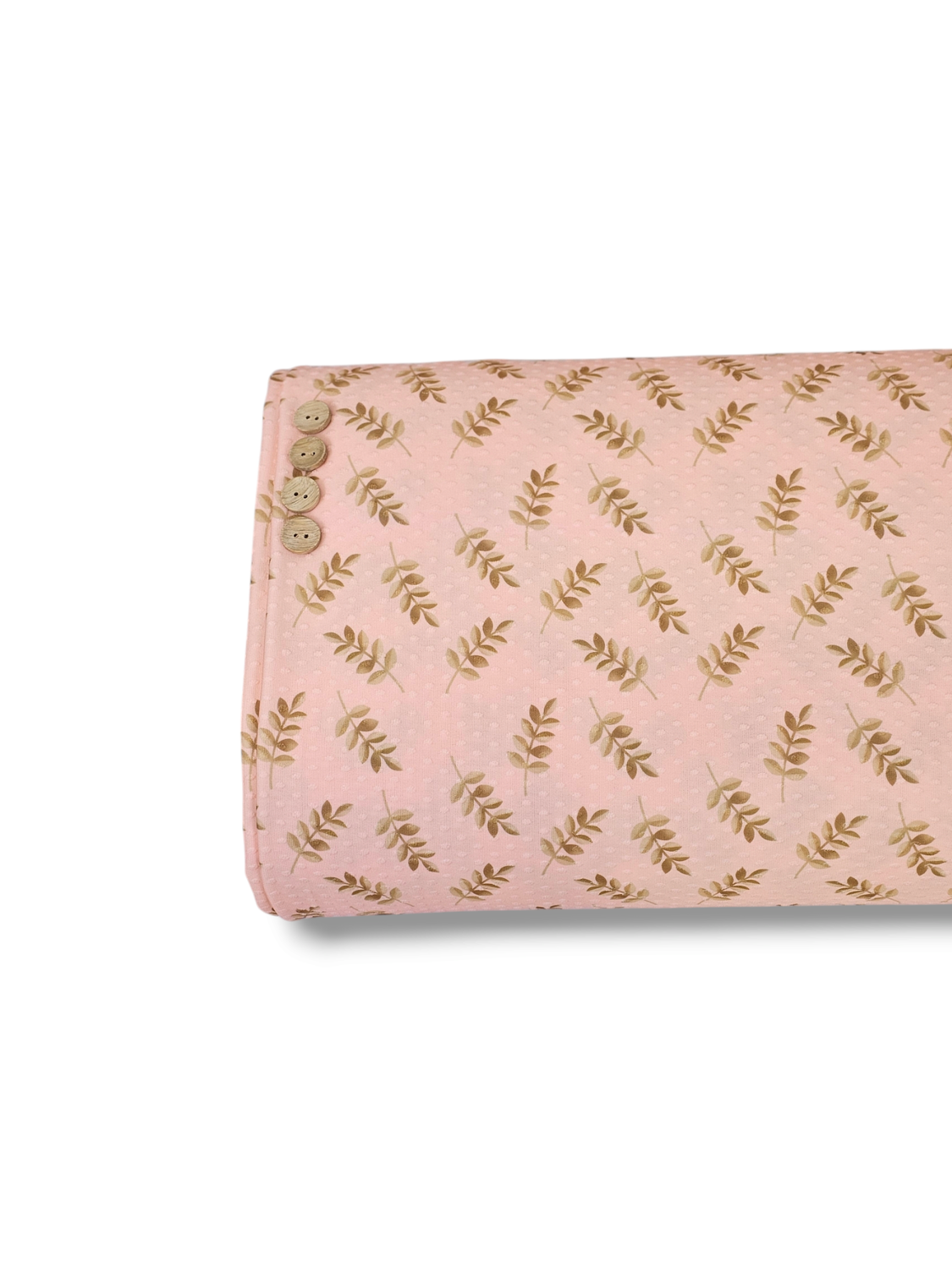 * Unique Design * Swiss Dot Knit Golden Frond Blush