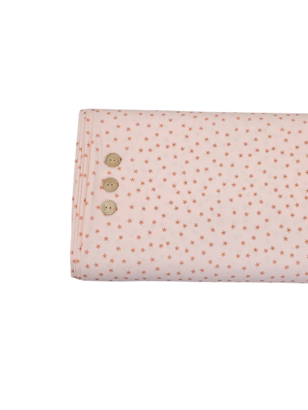 * Unique Design * Poly Slub Petite Petals Blush