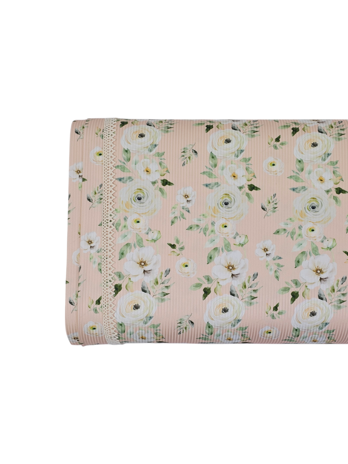 * Unique Design * Mini Poly Ribbed Knit Pure Petals Peach