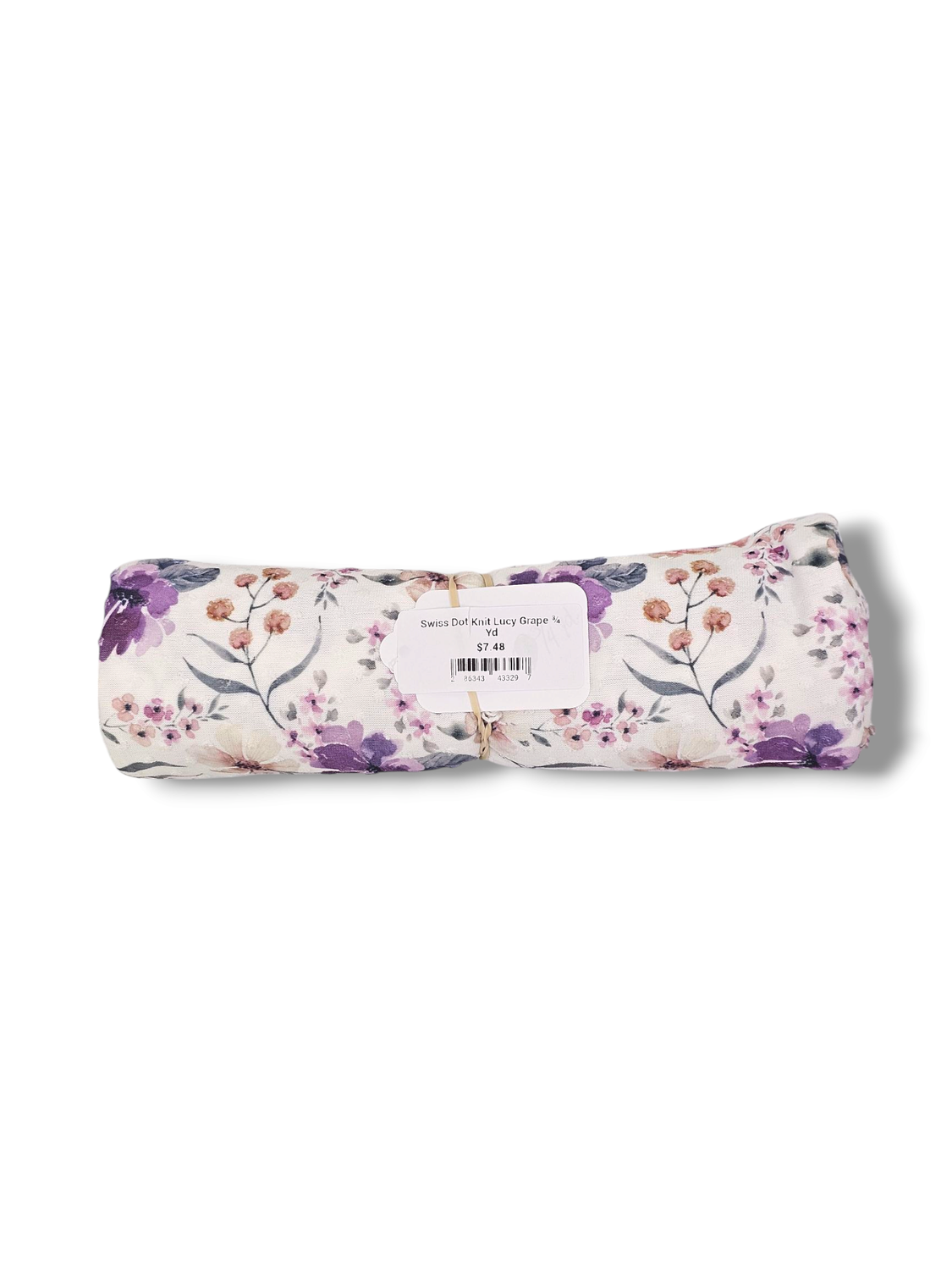 Swiss Dot Knit Lucy Grape ¾ Yd