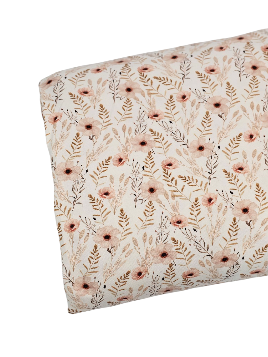 *Unique Design* Cotton Spandex Majestic Poppy Ivory