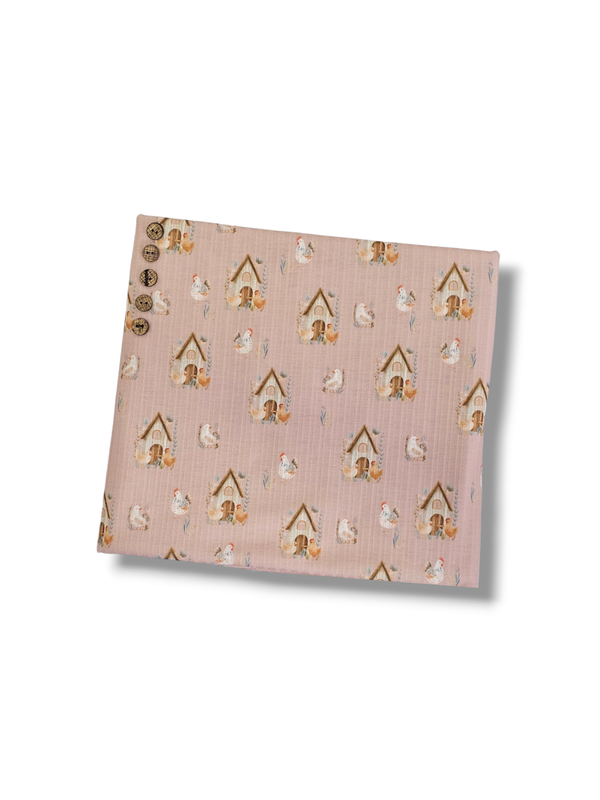 * Unique Design * Ribbed Knit Cotton Feel Barnyard Bliss Pink