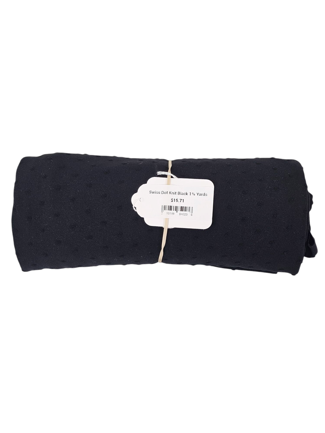 Swiss Dot Knit Black 1¾ Yards